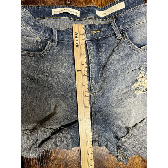 Anthropologie Blue Jean Shorts with Colorful Accents - Picture 11 of 12